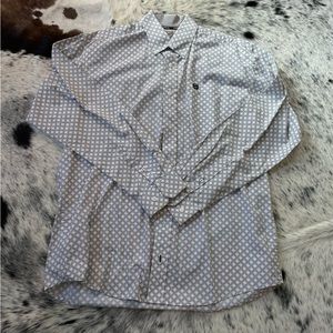 White Barely Worn Mens Cinch Western Shirt